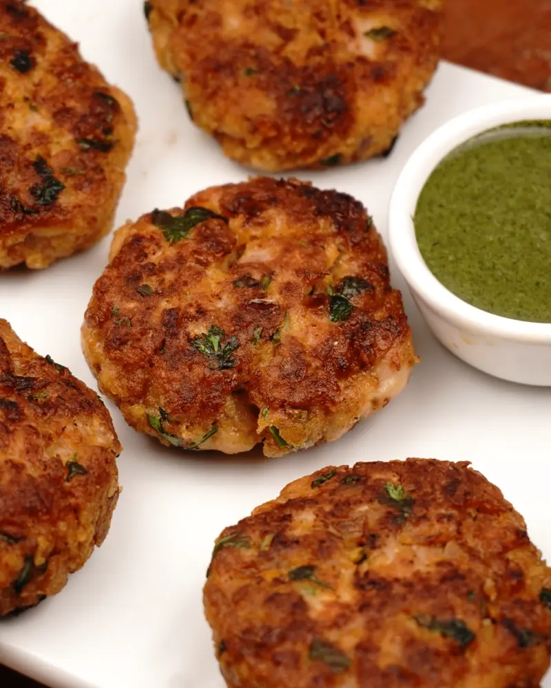 Restaurant Style Chicken Patty Kebab