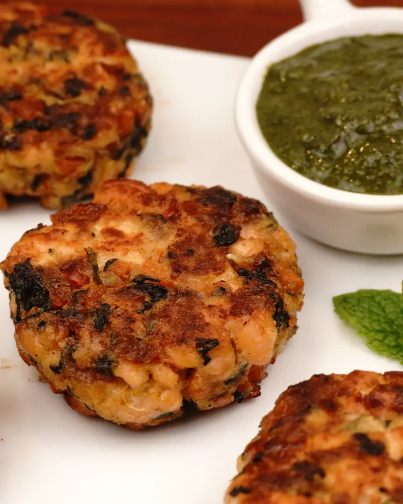 Veggie Loaded Fish Patty Kebab