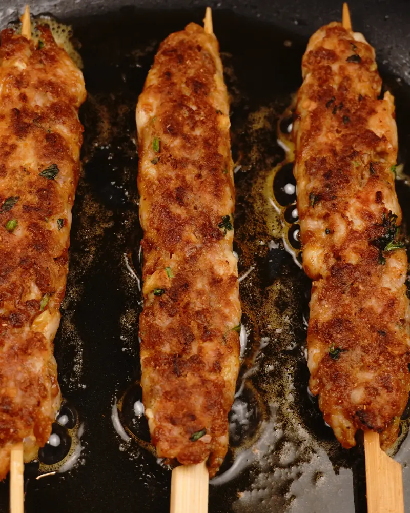 Less prep time -15 mins chicken seekh kebab               