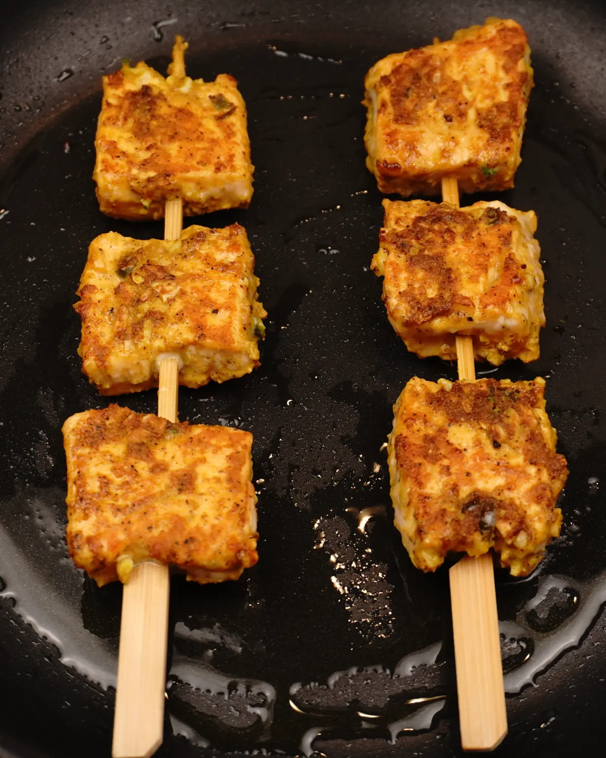 Low Carb, Less Oil Lasooni Fish Tikka - Indian recipe showing finished dish ready to serve