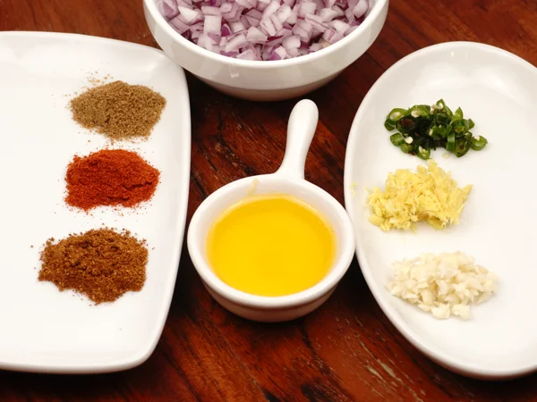 broiled chicken patty kebab - Gather and prepare the ingredients