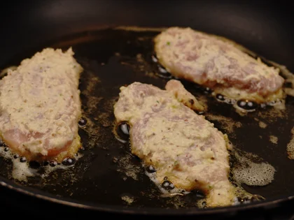 Cashew Chicken Tikka (Afghani Murgh Tikka) - Cooking the Chicken (First Side)