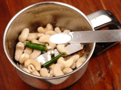 Cashew Chicken Tikka (Afghani Murgh Tikka) - Add Cashews, Green Chilies, & Salt