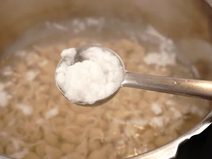 Crunchy Air Fried Sprouted Chickpeas - Initial Boil to remove foam 