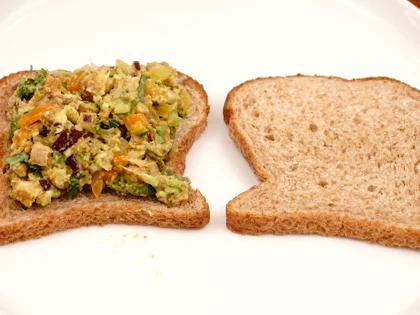 Avocado Chicken Tikka Sandwich - Stuffing the Bread
