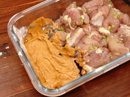 Avocado Chicken Tikka Sandwich - Prepare and apply the second marinade