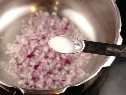 Baby Goat Mutton Shorba (Soup) - Sauté Onion until light brown