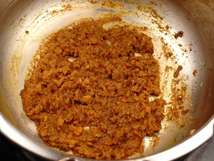 Baby Goat Mutton Shorba (Soup) - Sauté Tomato puree