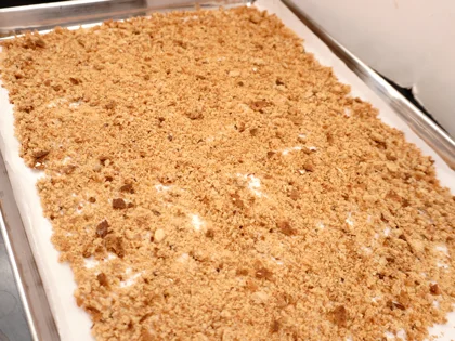 Allow bread crumbs to cool on the tray pan for 5 to 10 minutes. Then Transfer to an airtight container to store.