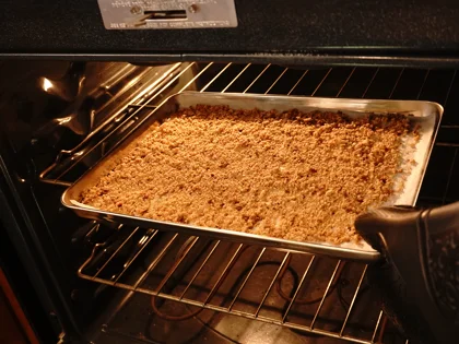 Bread Crumbs - Again, continue to bake for another 4 to 5 minutes, remove