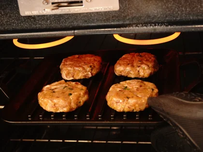 broiled chicken patty kebab - Place the broiler pan inside the oven to cook them for approximately 8 to 9 minutes 