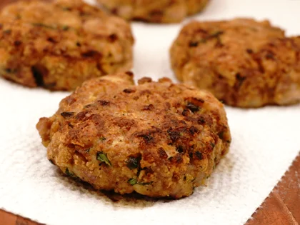 broiled chicken patty kebab - Post-Cooking Steps before serving