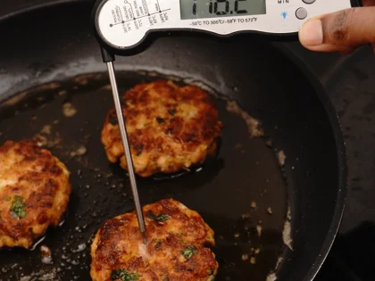 Restaurant Style Chicken Patty Kebab - Flip and Finish Cooking
