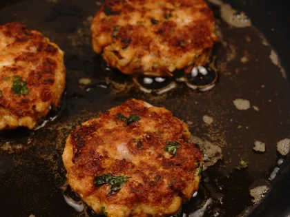 Restaurant Style Chicken Patty Kebab - Flip and Finish Cooking