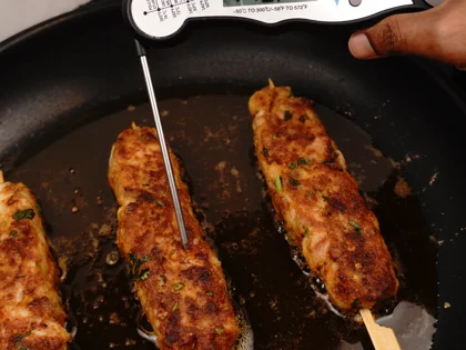 Restaurant Style Chicken Seekh Kebab - Flip and Finish Cooking
