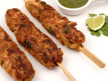 Restaurant Style Chicken Seekh Kebab - Serve and Enjoy!