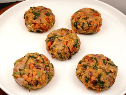 Veggie Loaded Chicken Patty Kebab - To form chicken patties