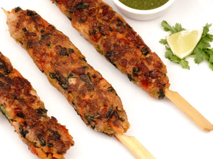  Veggie Loaded Chicken seekh kebab - Serve and Enjoy!