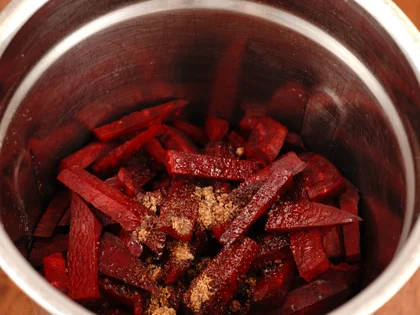 Coconut Milk Beetroot Smoothie - Coarse Grind the beetroots