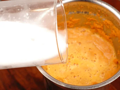 Coconut Milk Carrot Smoothie - Blend in the Remaining Milk