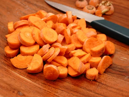 Coconut Milk Carrot Smoothie - If using standard blender, cut the carrots in to small size, thin pieces