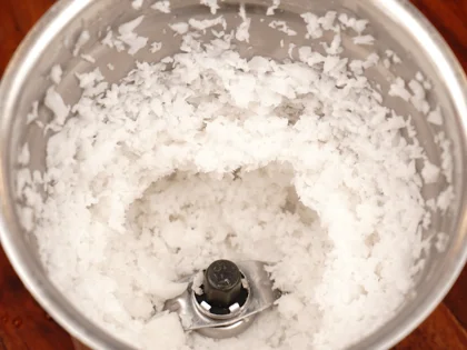   Coconut Milk  - Pulse to a coarse grind