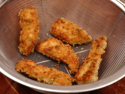 Crispy Pan Fried Panko Chicken - Post-Cooking Steps before serving