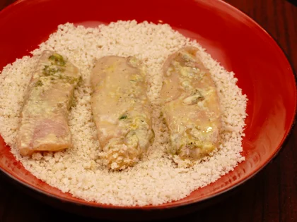 Crispy Pan Fried Panko Chicken - The Panko bread crumb Coating