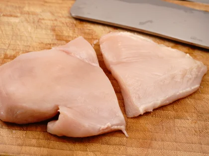 Crispy Pan Fried Panko Chicken - Prepare chicken cutlet & Pounding