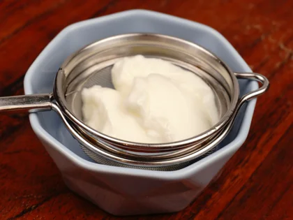 Curd Chicken Open Sandwich - Using low fat or fat free Curd/Yogurt: