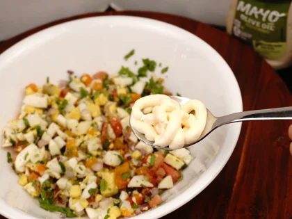 Mayo Egg Veggie Salad Open Sandwich - Prepare Stuffing