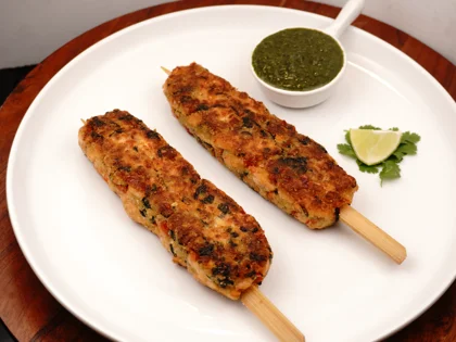 Veggie Loaded Fish Seekh Kebab - Ready to serve