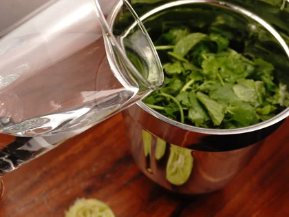 Green Juice With Chia Seeds - To Achieve a Fine Texture of Green Leaves
