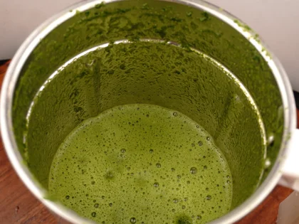 Green Juice With Chia Seeds - Add the Rest of the Water