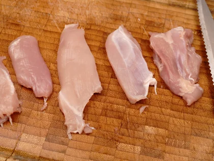 Hariyali Murgh Tikka - Slice into Small Pieces