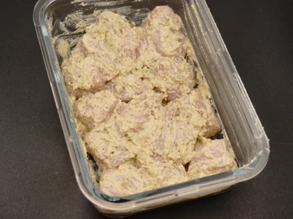 Less Oil Cashew Chicken Tikka (Afghani Murgh Tikka) - Check the Consistency and Coat the Chicken