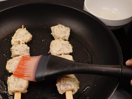 Less Oil Cashew Chicken Tikka (Afghani Murgh Tikka) - Cook the First Side
