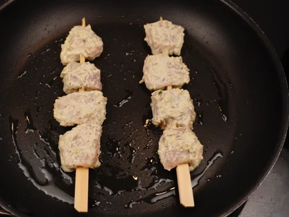 Less Oil Cashew Chicken Tikka (Afghani Murgh Tikka) - Cook the First Side