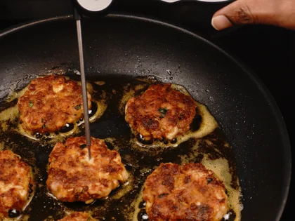 Less Prep Time -15 Mins Chicken Patty Kebab                - Flip and Finish Cooking