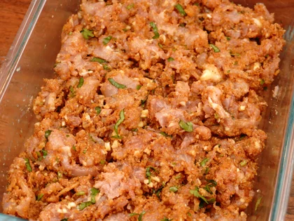 Less prep time -15 mins chicken seekh kebab                - Check Consistency