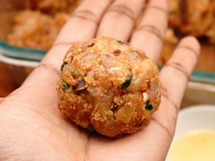 Low Calorie Chicken Patty Kebab - Making the Patties