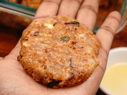 Low Calorie Chicken Patty Kebab - Making the Patties