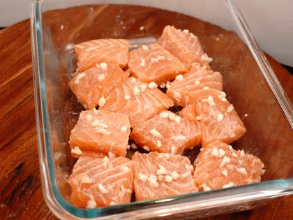 Low Carb, Less Oil Lasooni Fish Tikka - Add the following ingredients to the small sized fish pieces