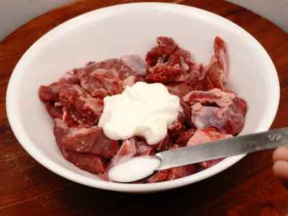 Pot-Cooked Mutton Curry (Baby Goat) — Restaurant Style - Marinate and then Refrigerate