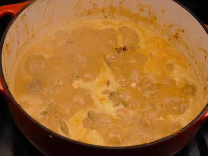 Pot-Cooked Mutton Curry (Baby Goat) — Restaurant Style - Add Hot Water and Boiling