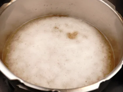 Restaurant Style Vegetable Sambar - Initial Boil to remove foam