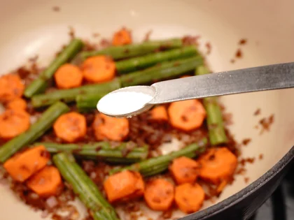 Restaurant Style Vegetable Sambar - First, add the hard vegetables